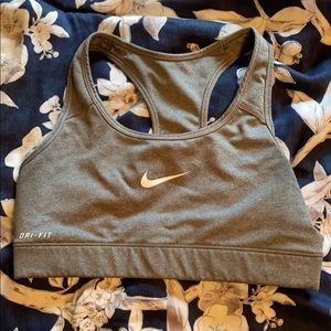 Gray Nike Sports Bra